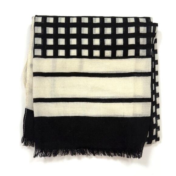 J. Crew Wool Grid Scarf - Picture 2 of 5